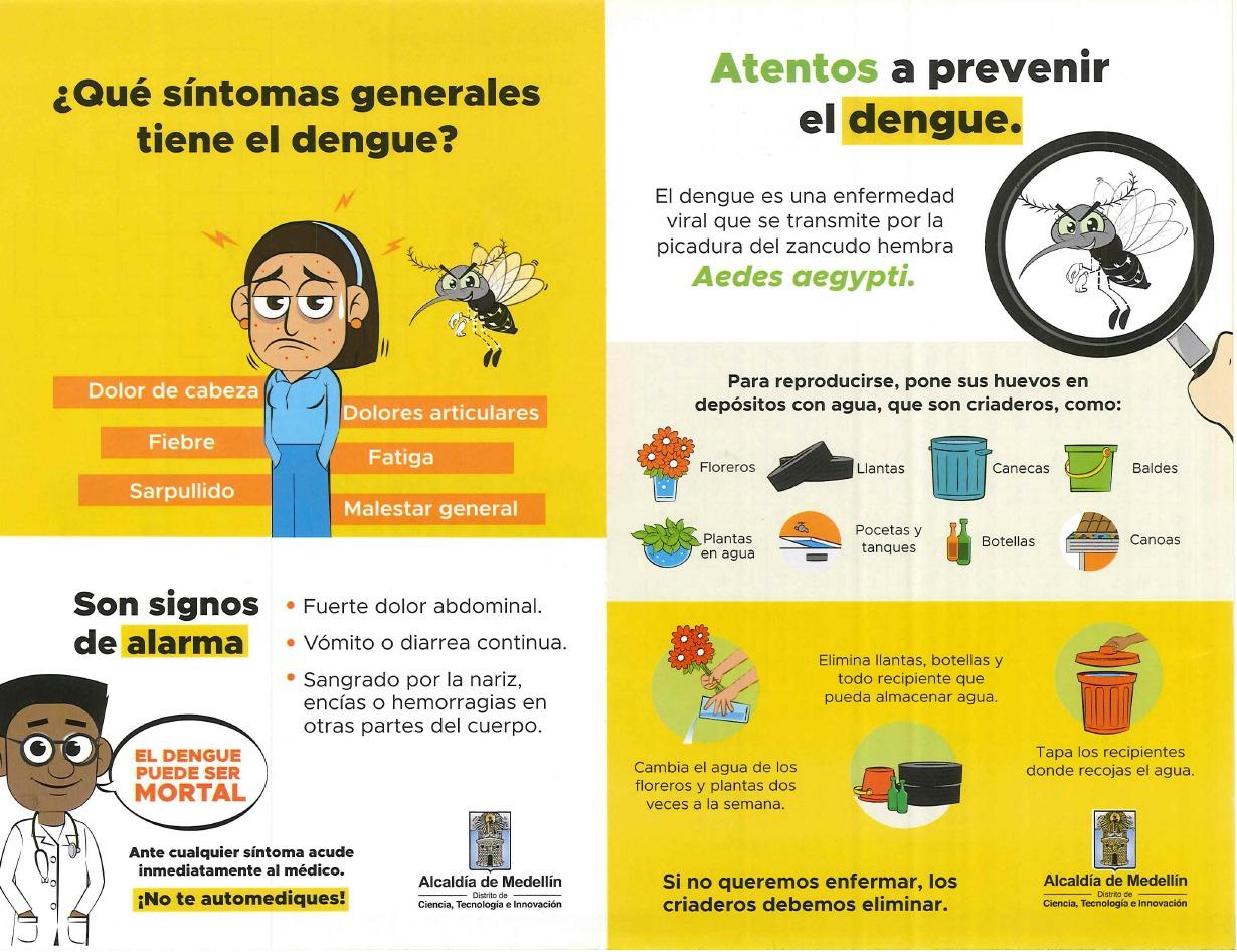 ¿Qué síntomas generales tiene el dengue?